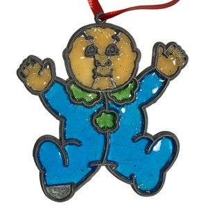 Vintage 80s Cabbage Patch Kids Baby Sun-catcher Style Christmas Ornament